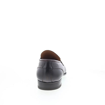 Pastori by Di Bianco Tacitus Mens Brown Leather Loafers & Slip Ons Penny Shoes