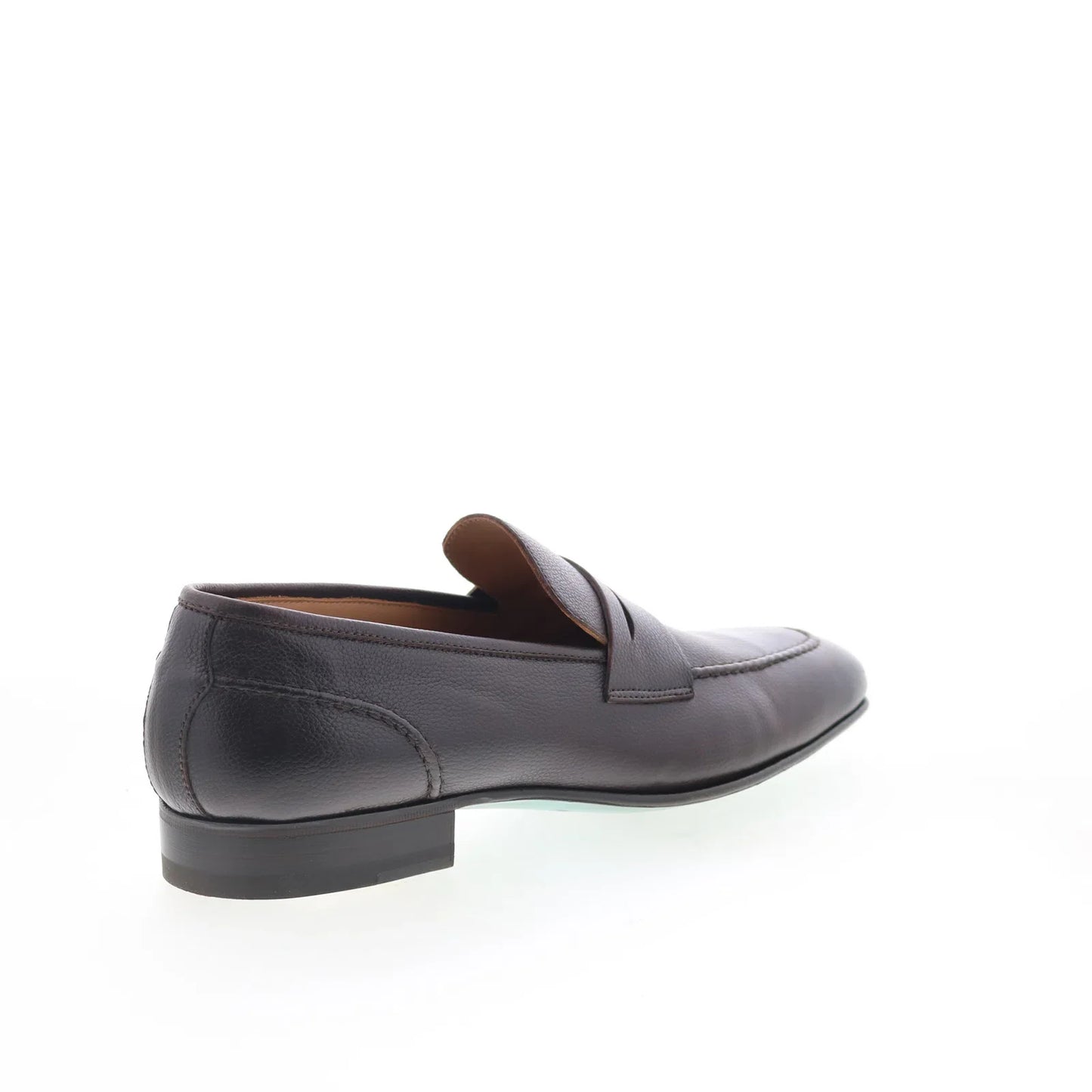 Pastori by Di Bianco Tacitus Mens Brown Leather Loafers & Slip Ons Penny Shoes