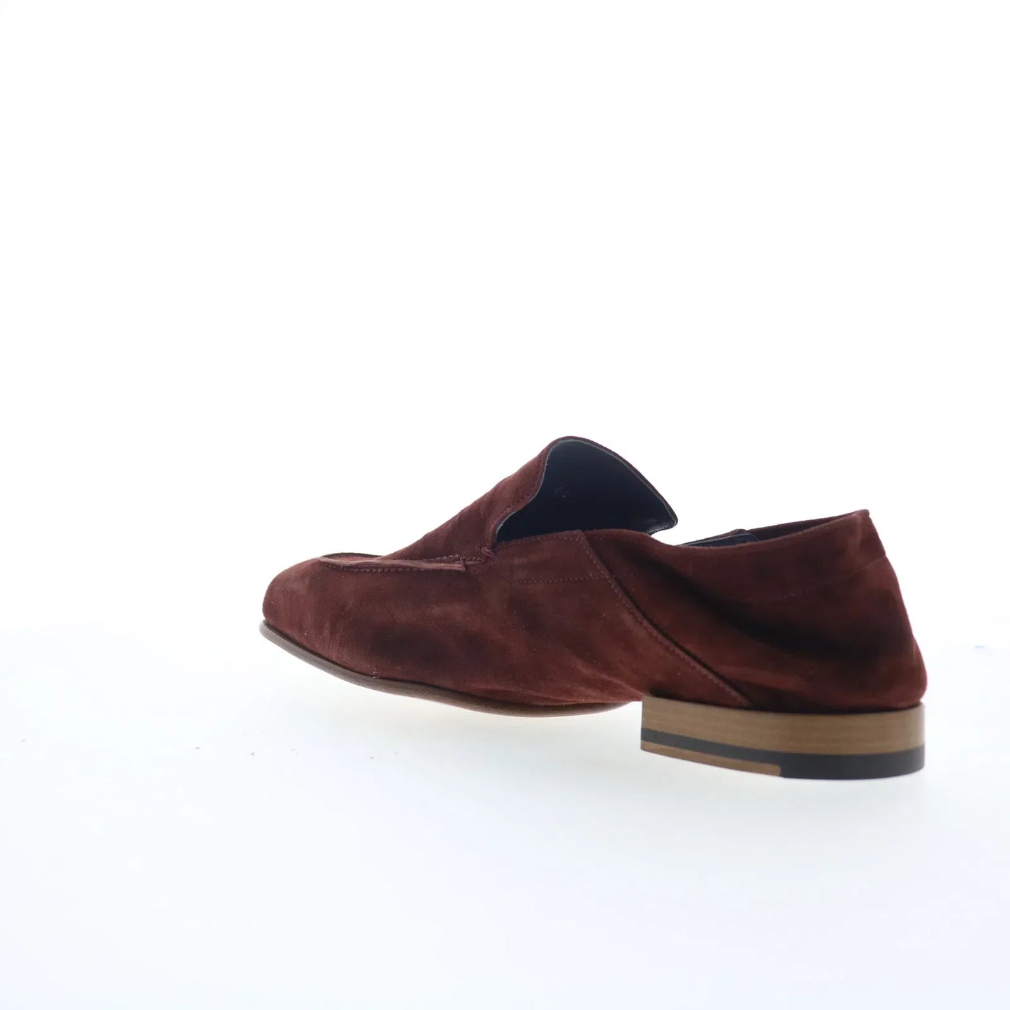 Di Bianco Trani Mens Burgundy Suede Loafers & Slip Ons Casual Shoes