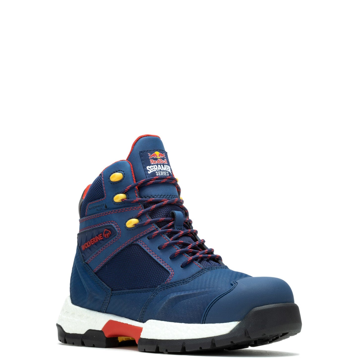 Wolverine Rush Usprg Red Bull Waterproof Carbon Max 6" Mens Blue Work Boots