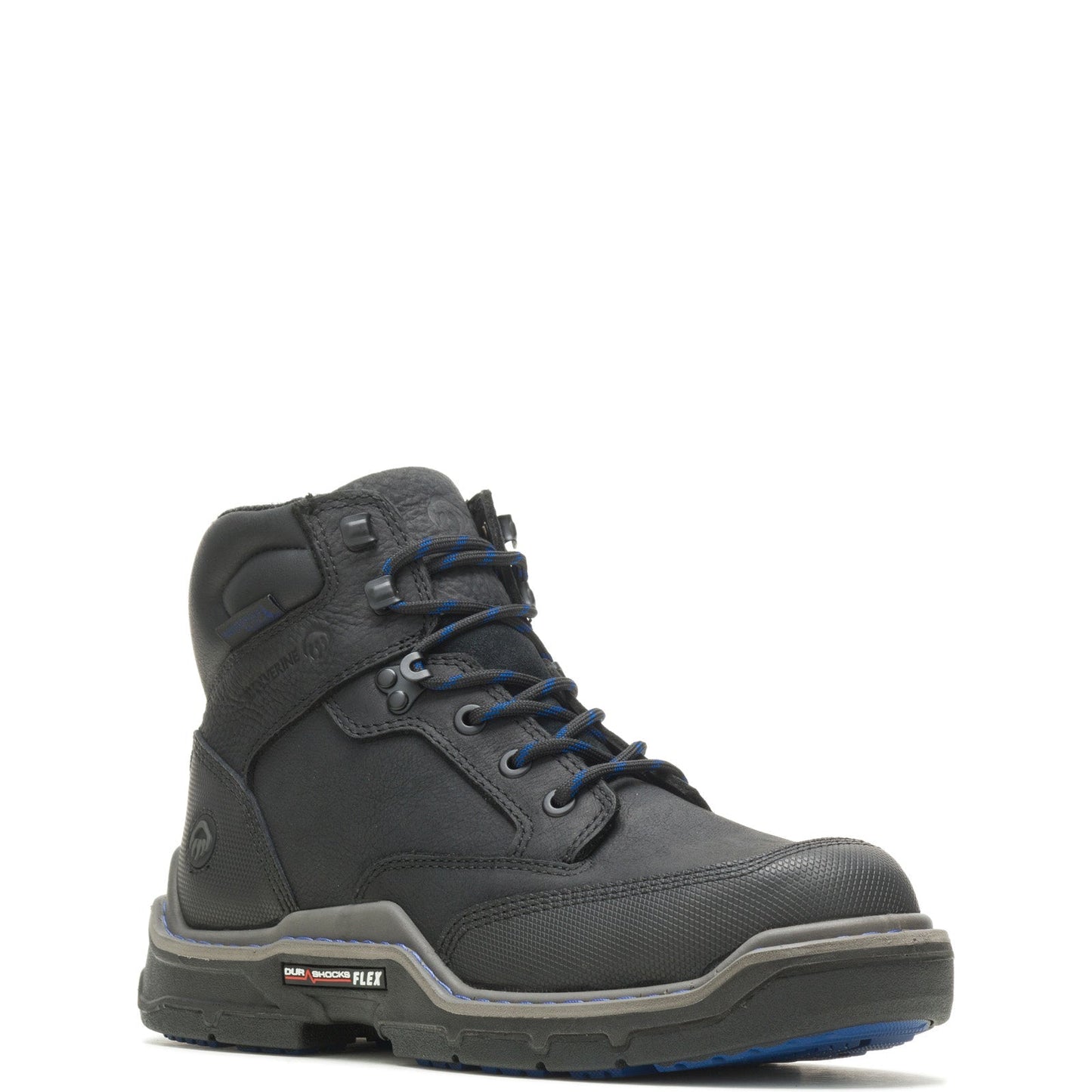 Wolverine Raider DuraShocks HD WP CarbonMax 6" Mens Black Work Boots
