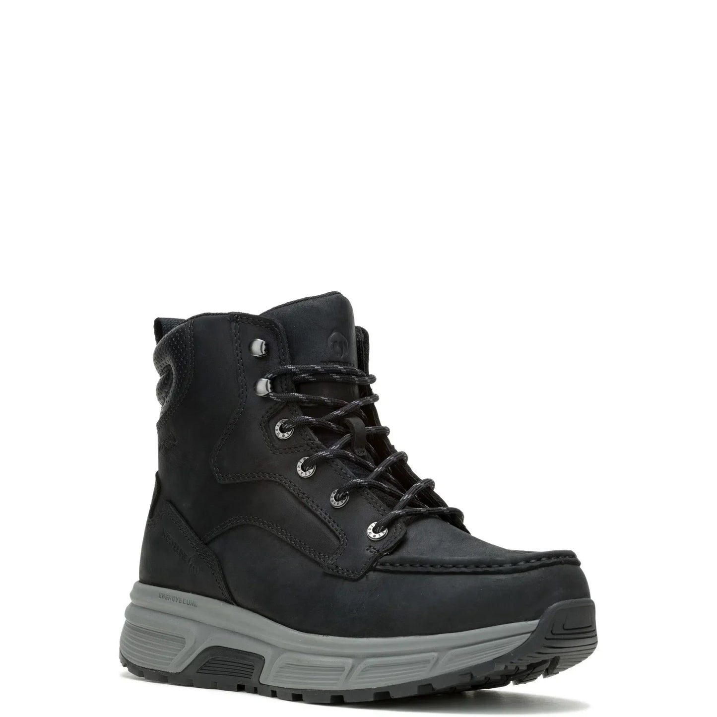 Wolverine Ride Wedge Moc EB Waterproof 6" Mens Black Work & Safety Boots