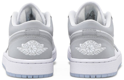 Nike Womens Air Jordan 1 Low Sneakers - 'White Wolf Grey'