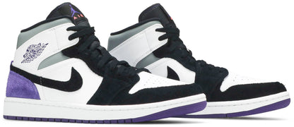Nike Mens Air Jordan 1 Mid SE Sneakers - 'Varsity Purple'