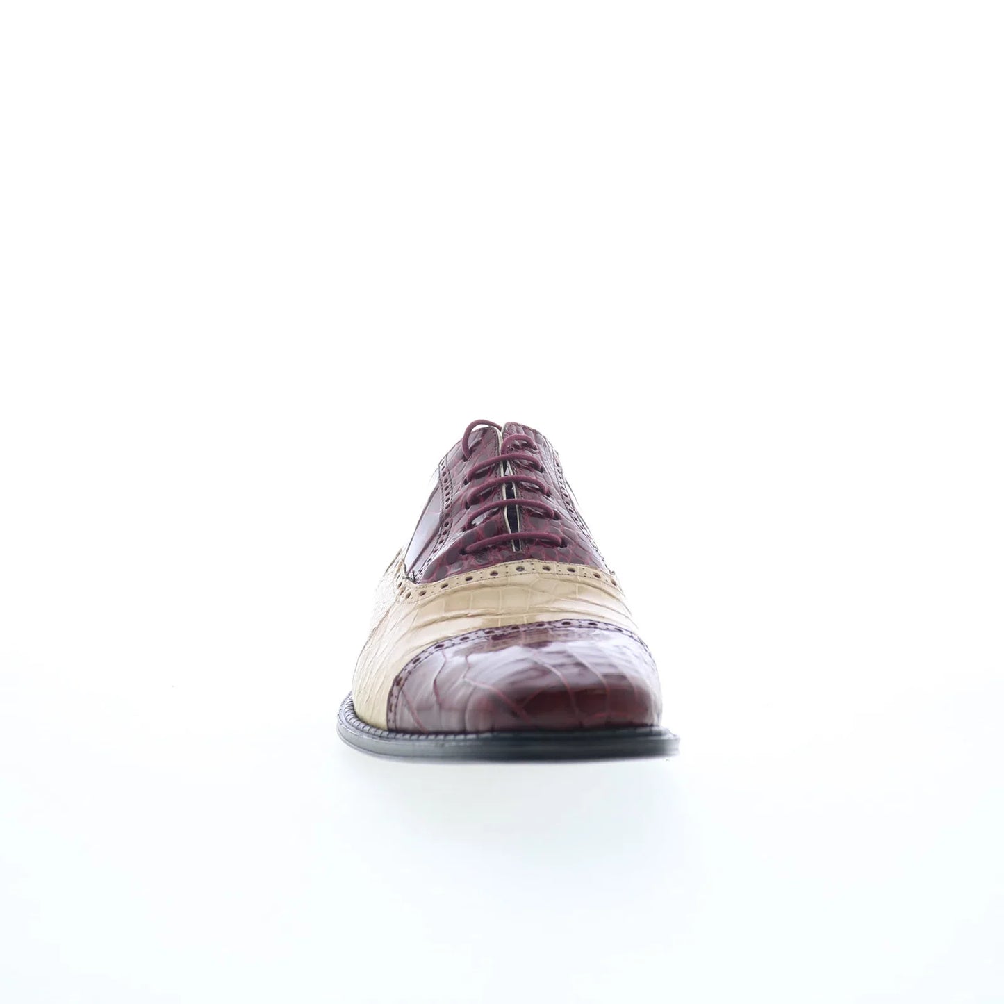 Ferrini Alligator 203 528 Mens Burgundy Oxfords & Lace Ups Cap Toe Shoes