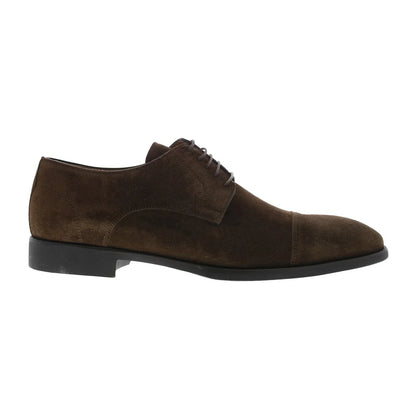 Di Bianco SC538 Mens Brown Suede Lace Up Oxfords & Lace Ups Cap Toe Shoes