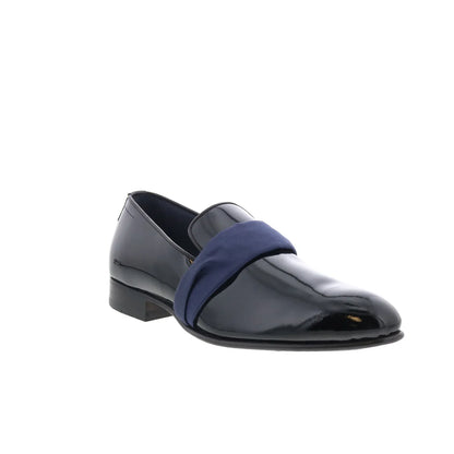 Di Bianco Bellagio Mens Black Leather Loafers & Slip Ons Casual Shoes