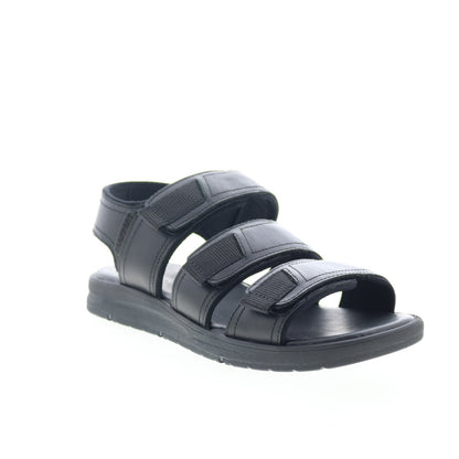 Rockport LB M Dress 3 Band CH9925 Mens Black Wide Leather Sport Sandals Shoes