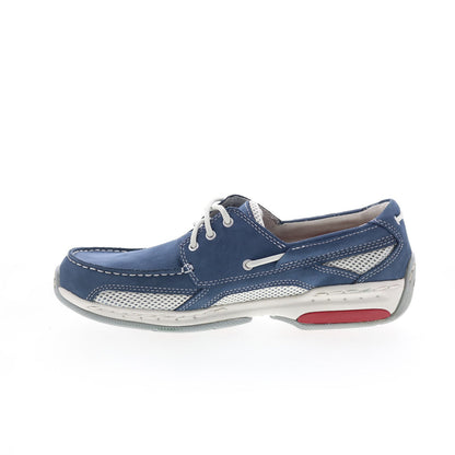 Dunham Captain CI0145 Mens Blue Extra Wide 4E Loafers & Slip Ons Boat Shoes