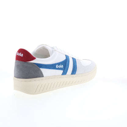 Gola Grandslam Trident CMA415 Mens White Suede Lifestyle Sneakers Shoes