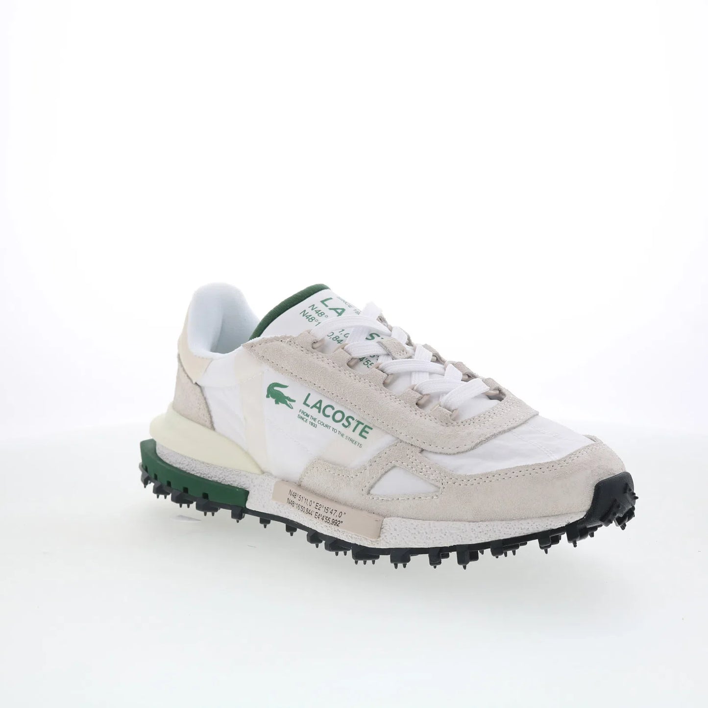 Lacoste Elite Active 1262 SMA Mens White Suede Lifestyle Sneakers Shoes