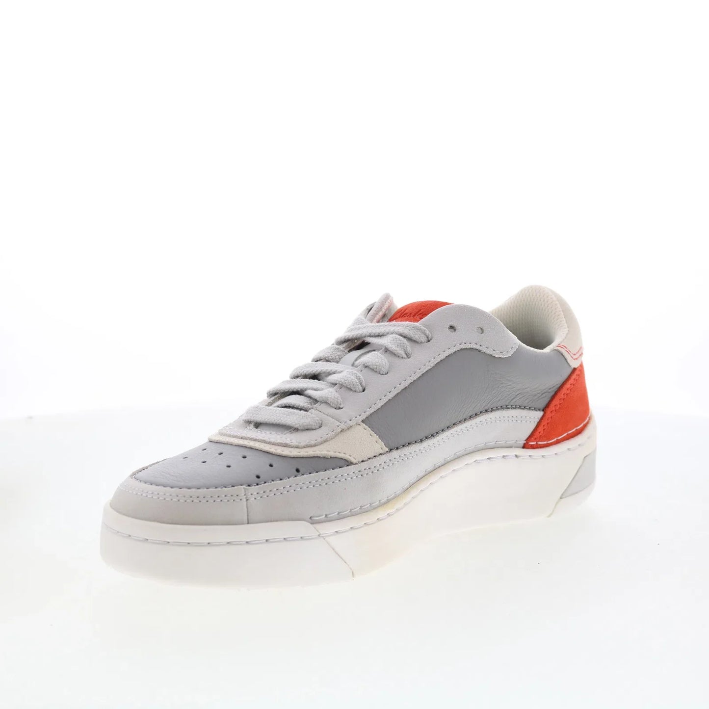Clarks Craft Court Lace 26170937 Mens Gray Leather Lifestyle Sneakers Shoes