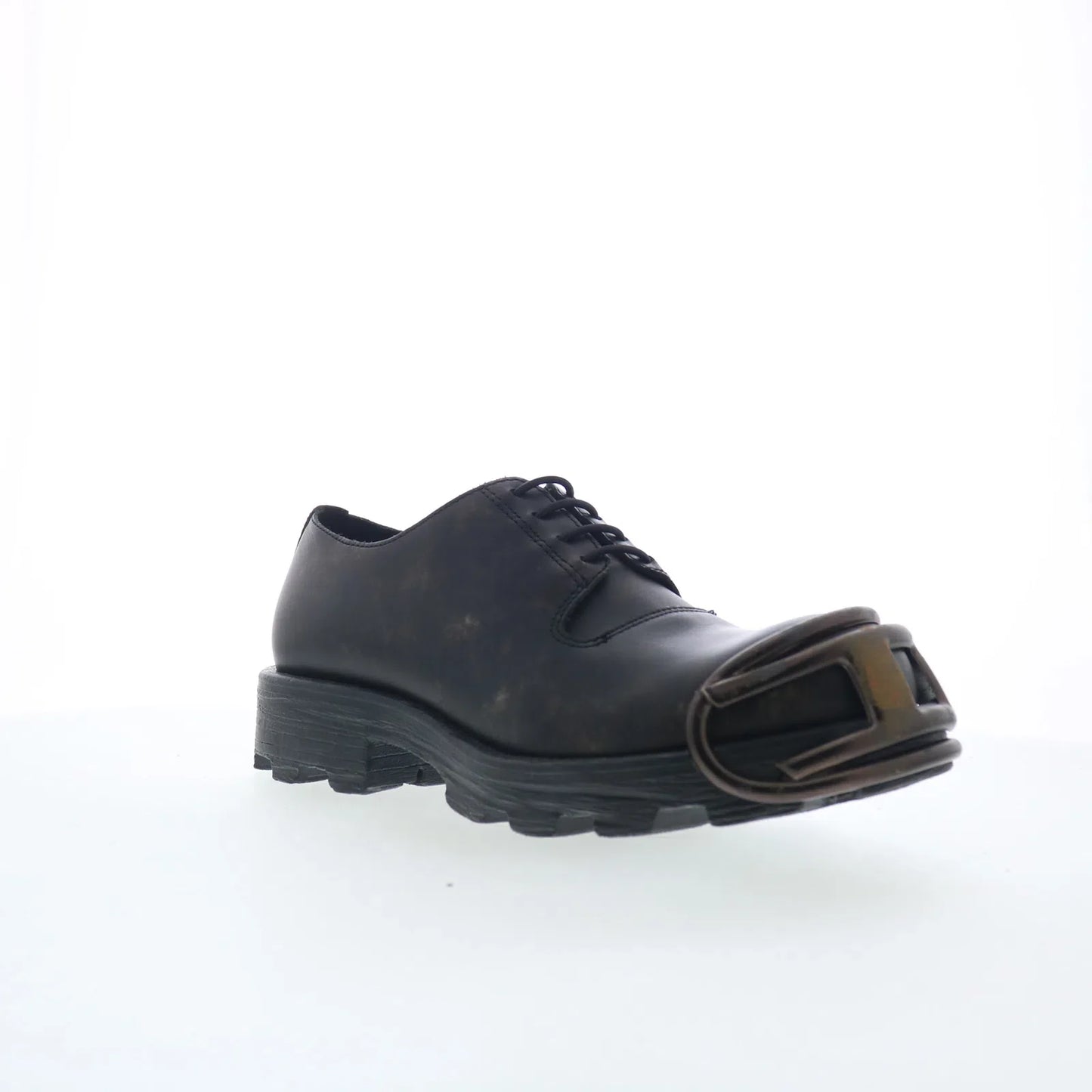 Diesel D-Hammer SO D Mens Black Leather Oxfords & Lace Ups Casual Shoes
