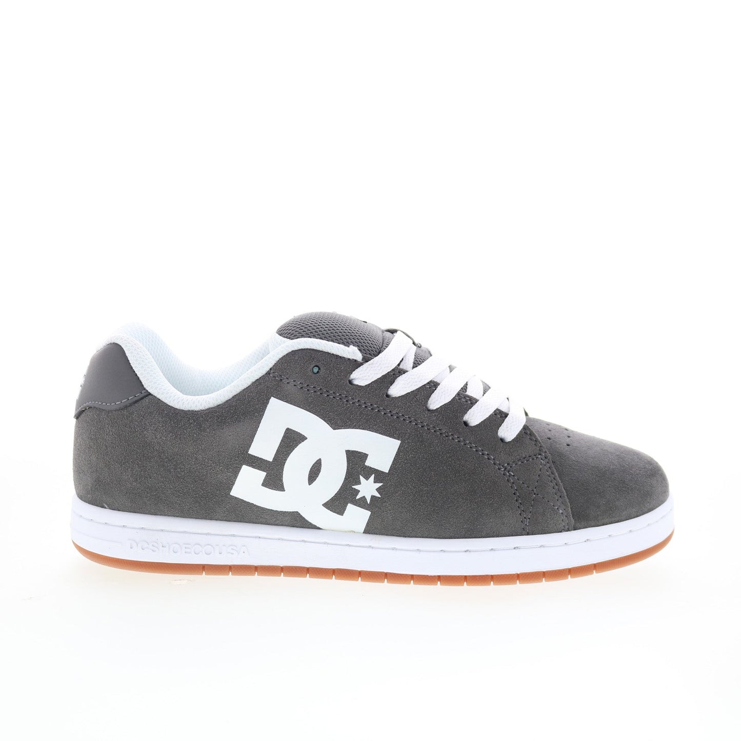 DC Gaveler DC01704020-GRYWHT Mens Gray Suede Skate Inspired Sneakers Shoes