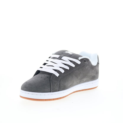 DC Gaveler DC01704020-GRYWHT Mens Gray Suede Skate Inspired Sneakers Shoes