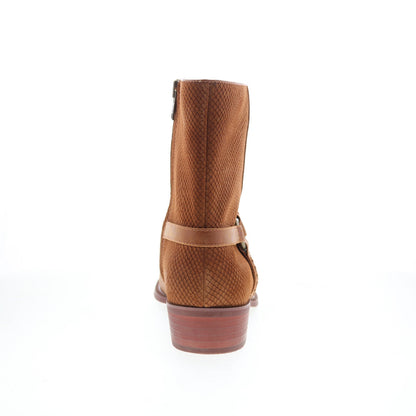 Dingo Butch Cowboy Boots DI-219 Mens Brown Leather Zipper Western Boots
