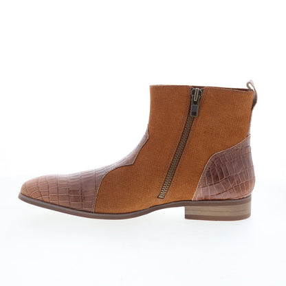 Dingo Dunn Ankle Boot DI-222 Mens Brown Leather Zipper Ankle Boots