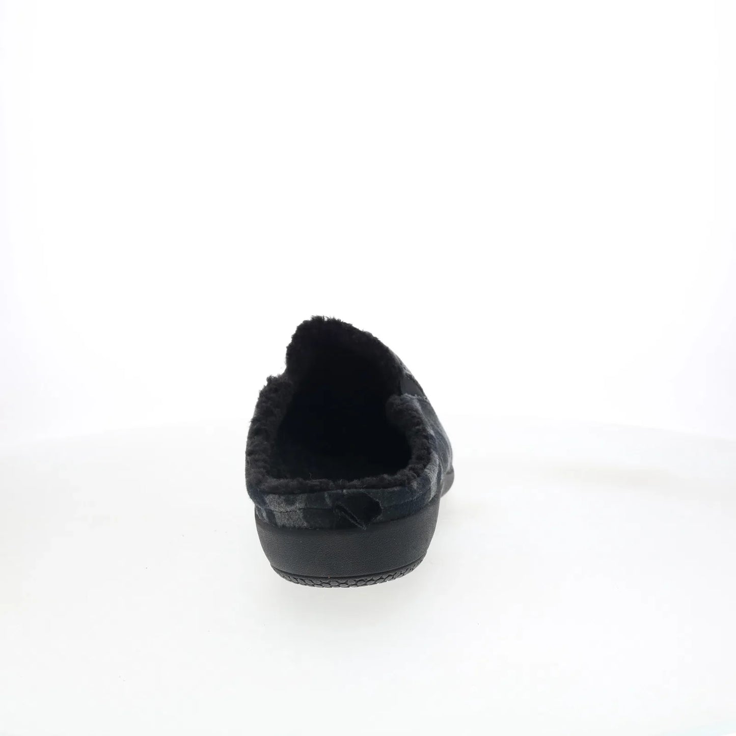Spenco Dundee Wool SP2003BCM Mens Black Wide Suede Clogs Slippers Shoes