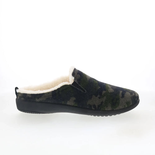 Spenco Dundee Wool SP2003OCM Mens Green Suede Slip On Clogs Slippers Shoes