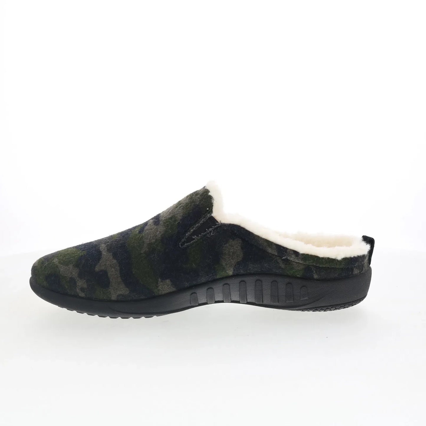 Spenco Dundee Wool SP2003OCM Mens Green Suede Slip On Clogs Slippers Shoes
