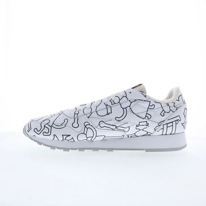 Reebok Eames Classic Leather Mens White Leather Lifestyle Sneakers Shoes