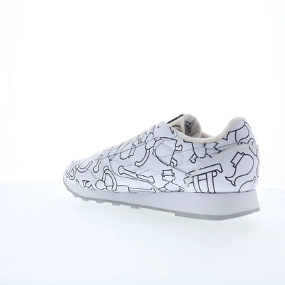 Reebok Eames Classic Leather Mens White Leather Lifestyle Sneakers Shoes