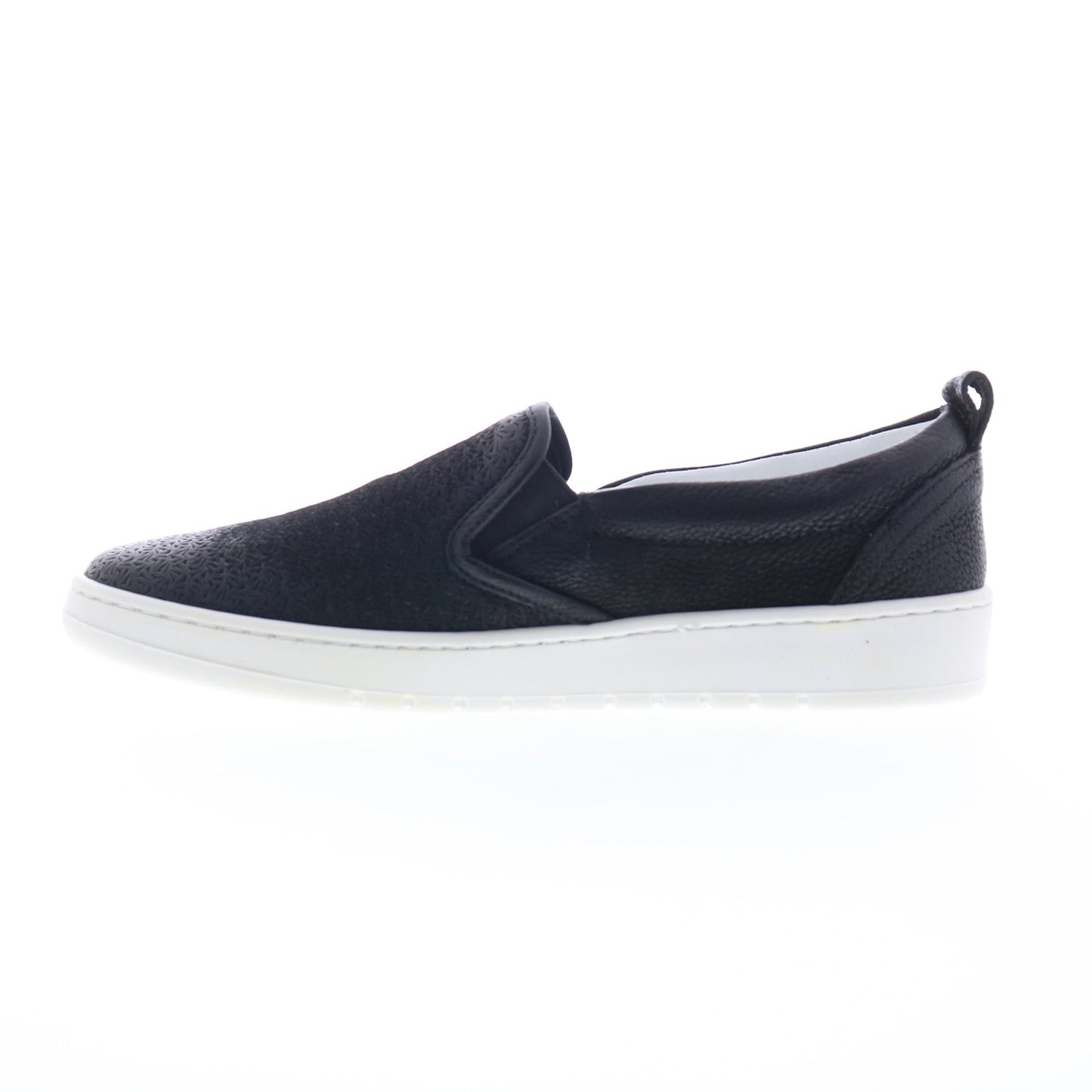 Miz Mooz Emersen Womens Black Leather Slip On Lifestyle Sneakers Shoes