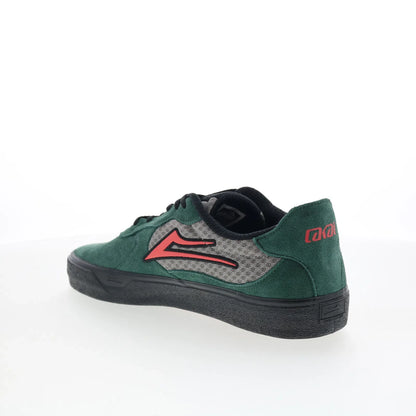 Lakai Essex Mens Green Suede Lace Up Skate Inspired Sneakers Shoes
