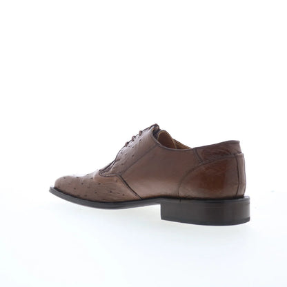 Ferrini FQ Ostrich 2353 121 Mens Brown Oxfords & Lace Ups Casual Shoes