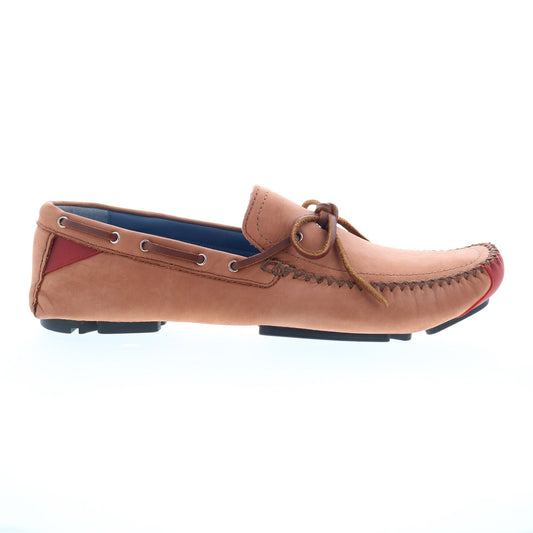 Robert Zur Frisco Mens Brown Nubuck Lace Up Loafers & Slip Ons Boat Shoes