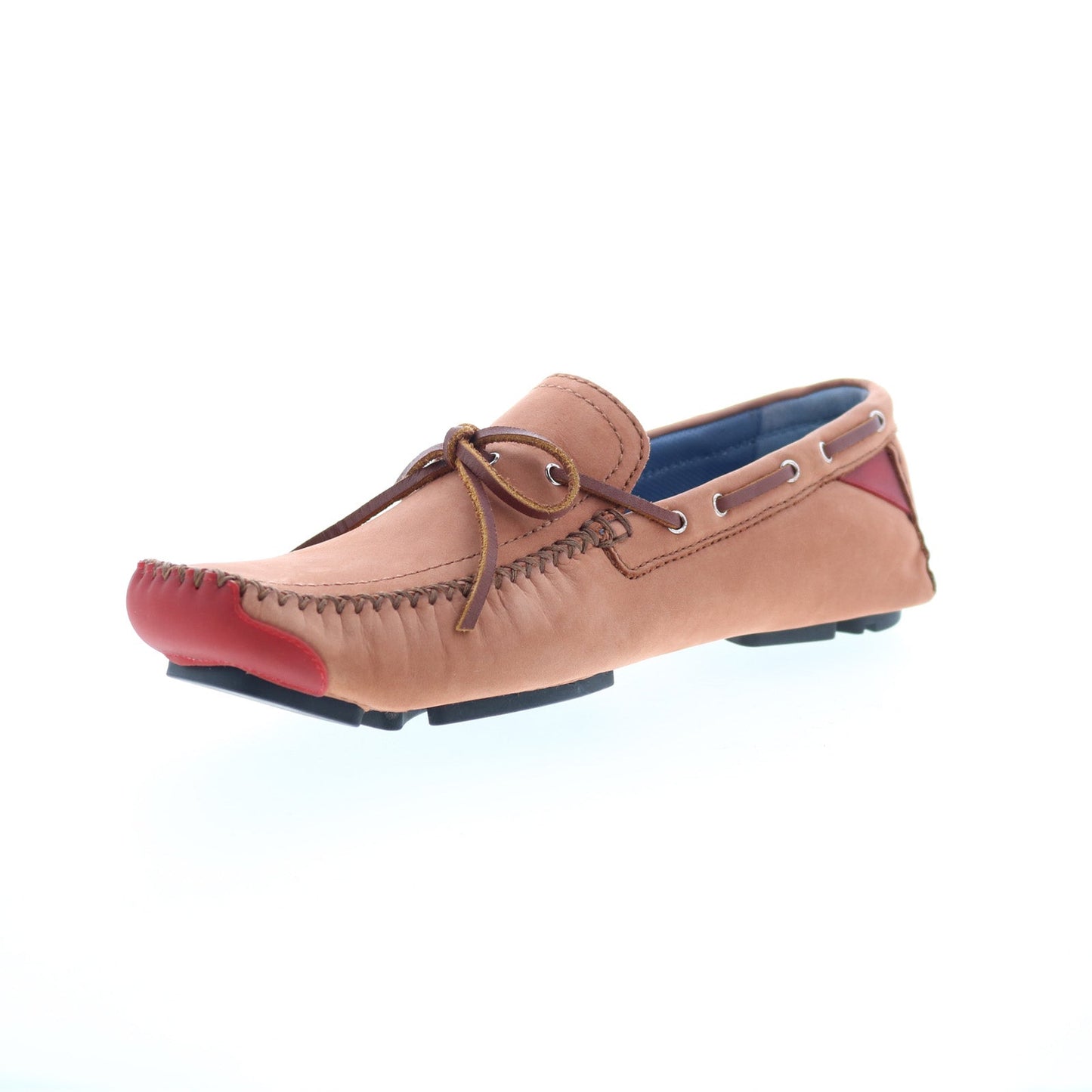 Robert Zur Frisco Mens Brown Nubuck Lace Up Loafers & Slip Ons Boat Shoes