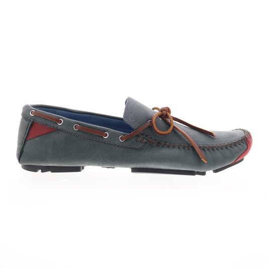 Robert Zur Frisco Mens Gray Nubuck Lace Up Loafers & Slip Ons Boat Shoes