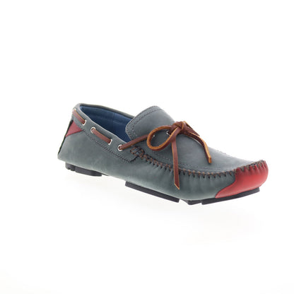 Robert Zur Frisco Mens Gray Nubuck Lace Up Loafers & Slip Ons Boat Shoes