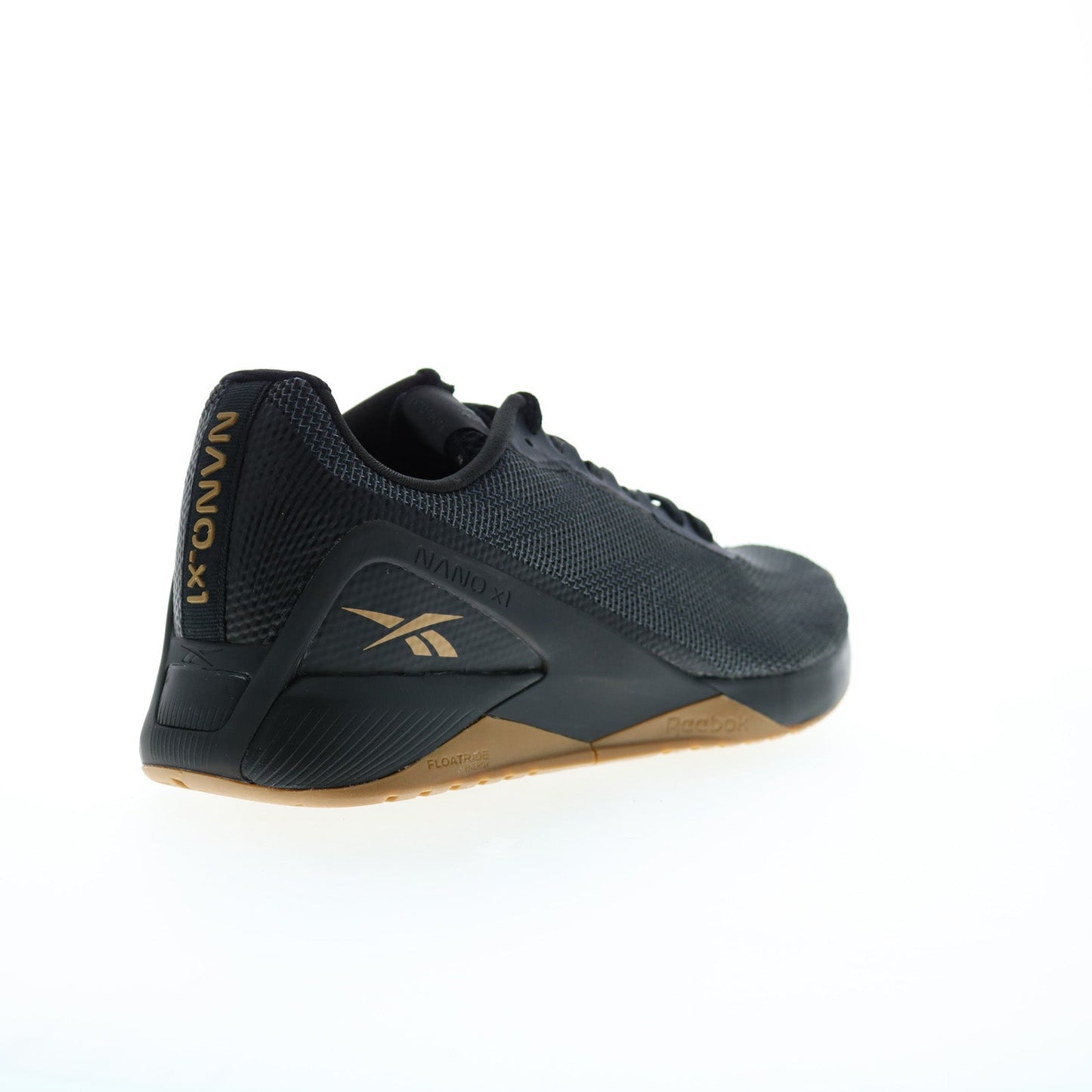 Reebok Nano X1 Grit Mens Black Canvas Lace Up Athletic Cross Training Shoes