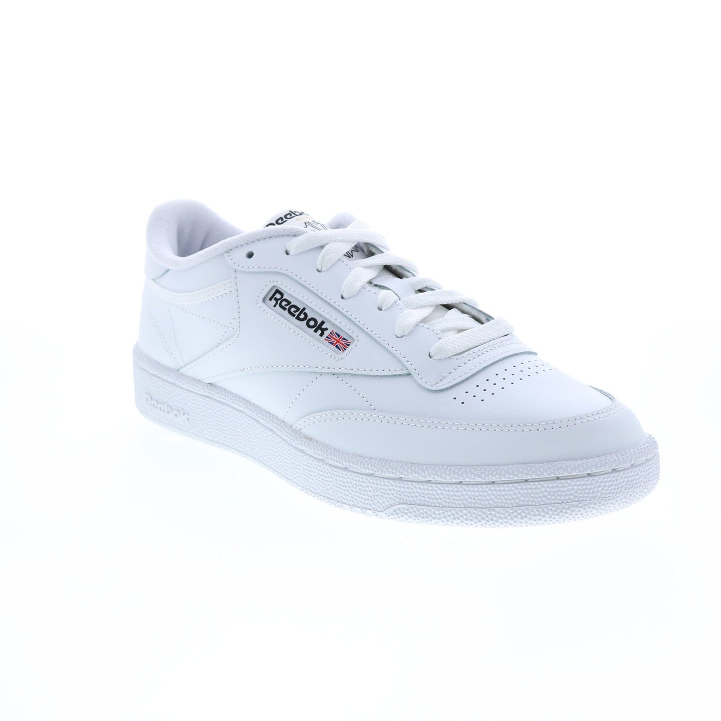 Reebok Club C 85 Mens White Leather Lace Up Lifestyle Sneakers Shoes