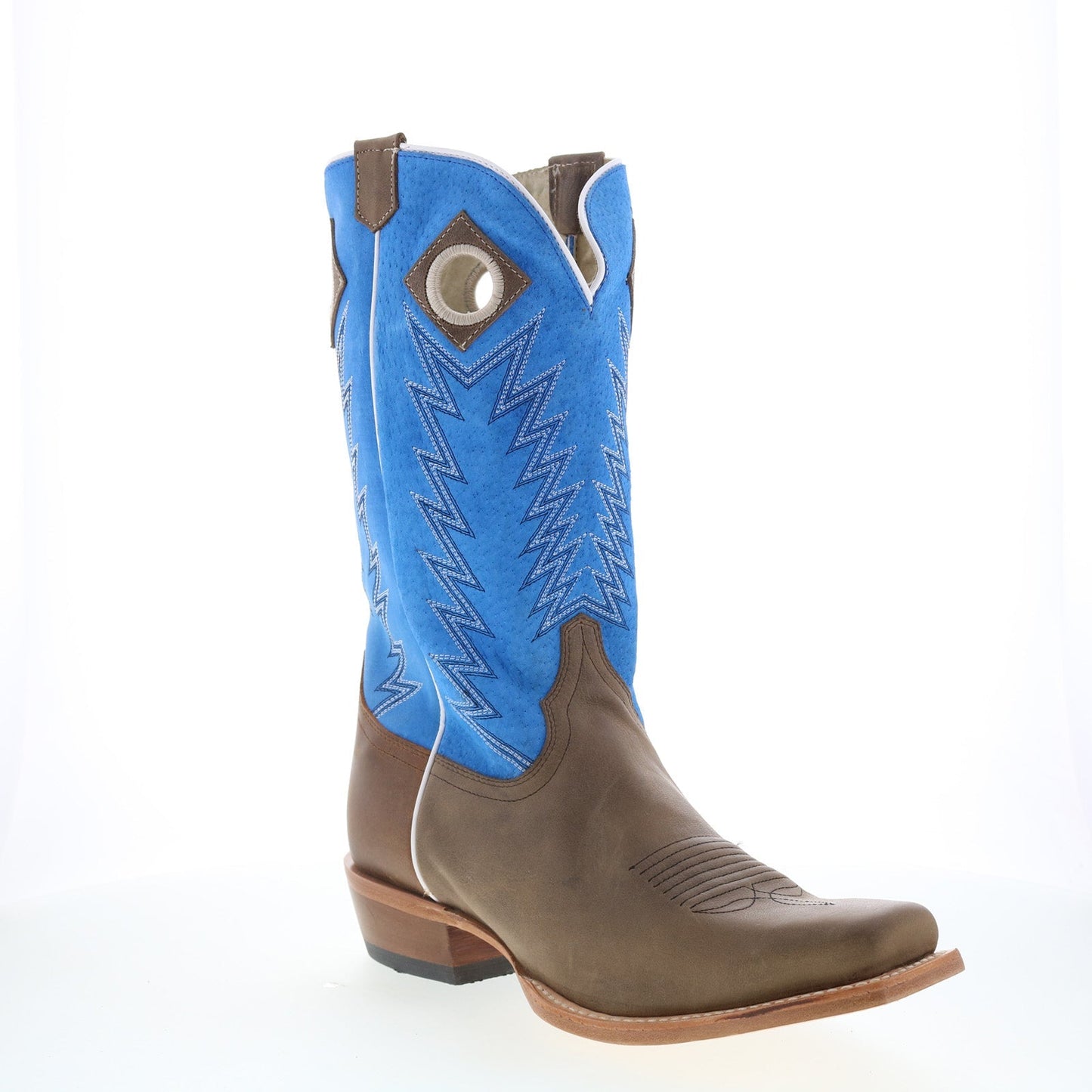 Justin Boots Ranker Sueded Boar JP2507 Mens Brown Wide Cowboy Western Boots