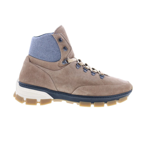 Di Bianco Livigno Mens Brown Suede Lace Up Casual Dress Boots