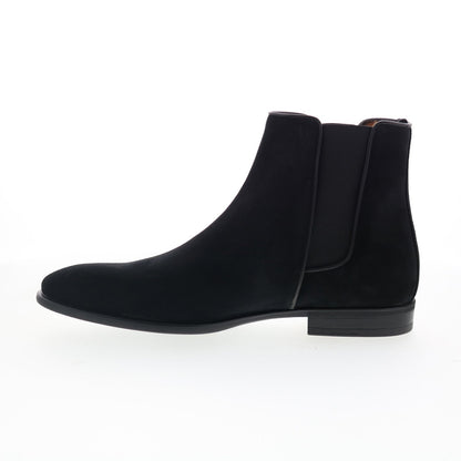 Aquatalia Adrian Dress Suede Waterproof M001001 Mens Black Chelsea Boots