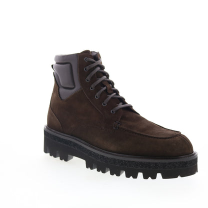Aquatalia Fortino Waterproof M107333 Mens Brown Suede Casual Dress Boots