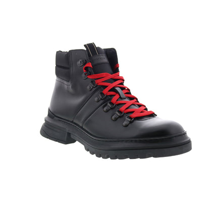 Aquatalia Edwin Waterproof M108401 Mens Black Leather Casual Dress Boots