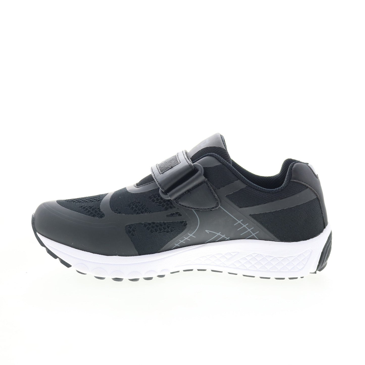 Propet One Strap MAA023MBGR Mens Black Synthetic Lifestyle Sneakers Shoes