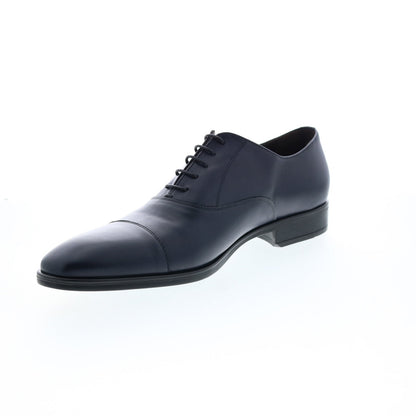 Bruno Magli Luna MB1LUNN0 Mens Blue Leather Oxfords & Lace Ups Cap Toe Shoes