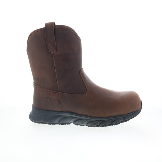 Propet Smith Composite Toe MBU004LBCH Mens Brown Leather Work & Safety Boots