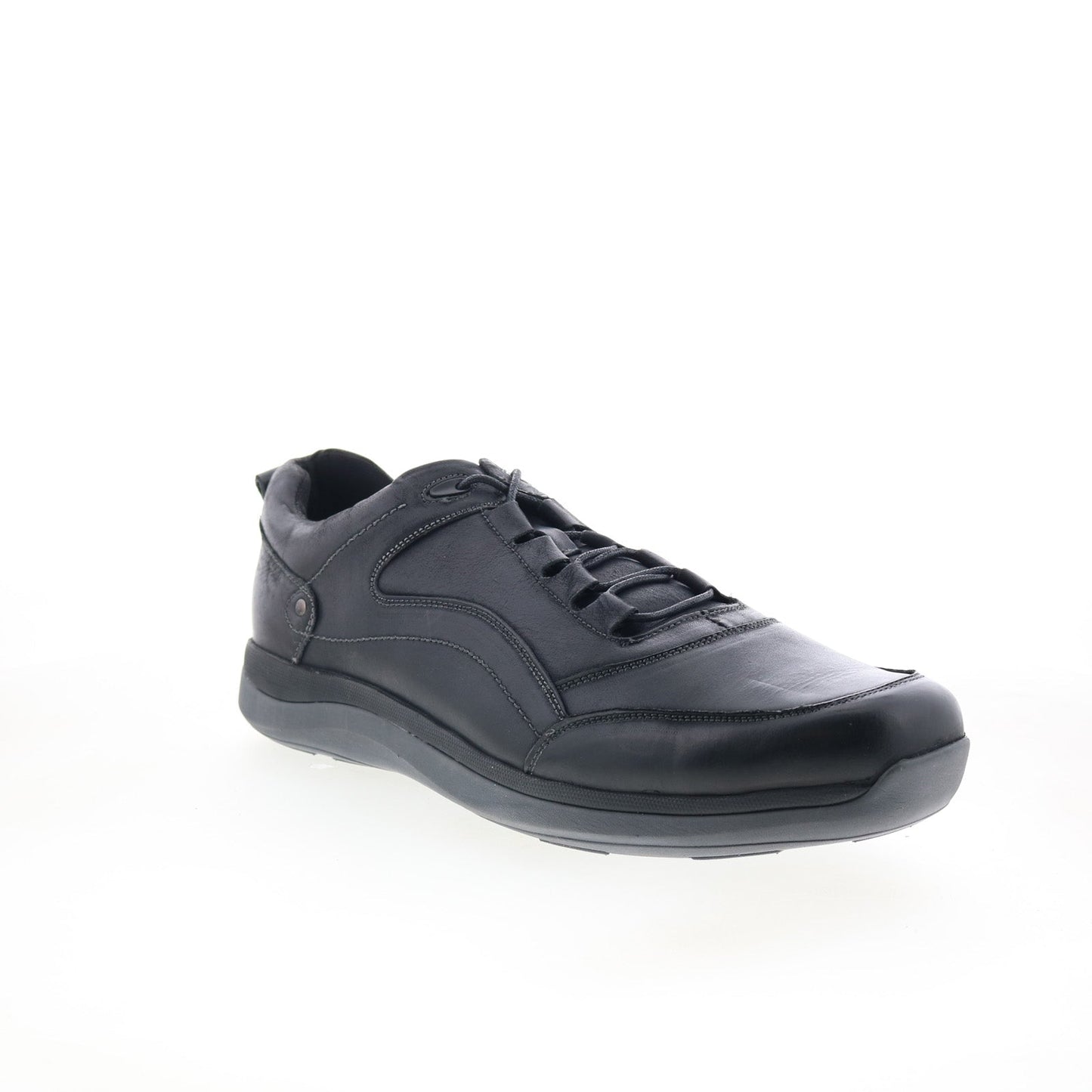 Propet Parson MCA112LBLK Mens Black Leather Lifestyle Sneakers Shoes