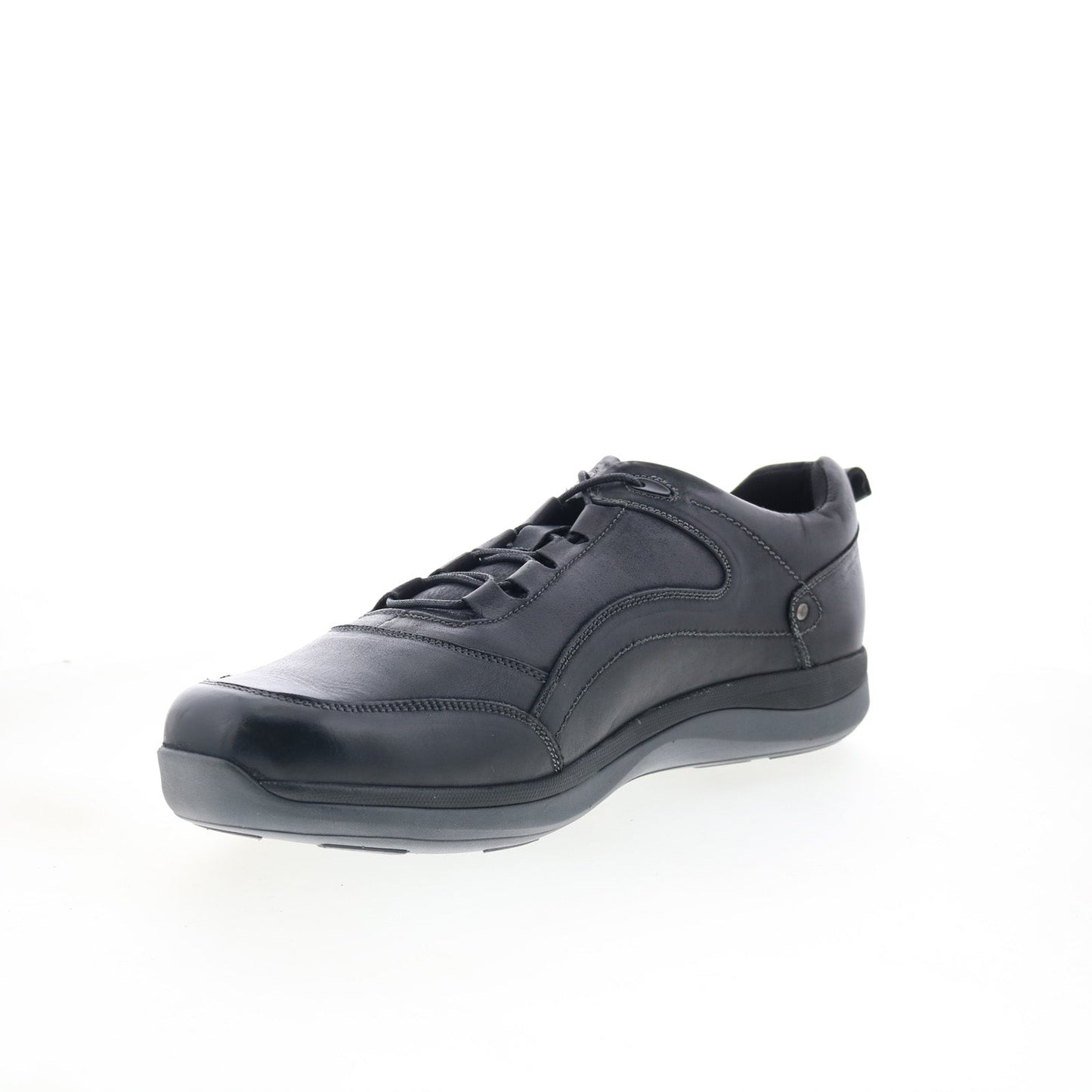 Propet Parson MCA112LBLK Mens Black Leather Lifestyle Sneakers Shoes