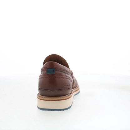 Clarks Monahan Step 26181378 Mens Brown Loafers & Slip Ons Casual Shoes