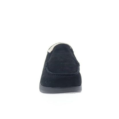 Propet Edsel MXX004S Mens Black Extra Wide Suede Loafer Slippers Shoes