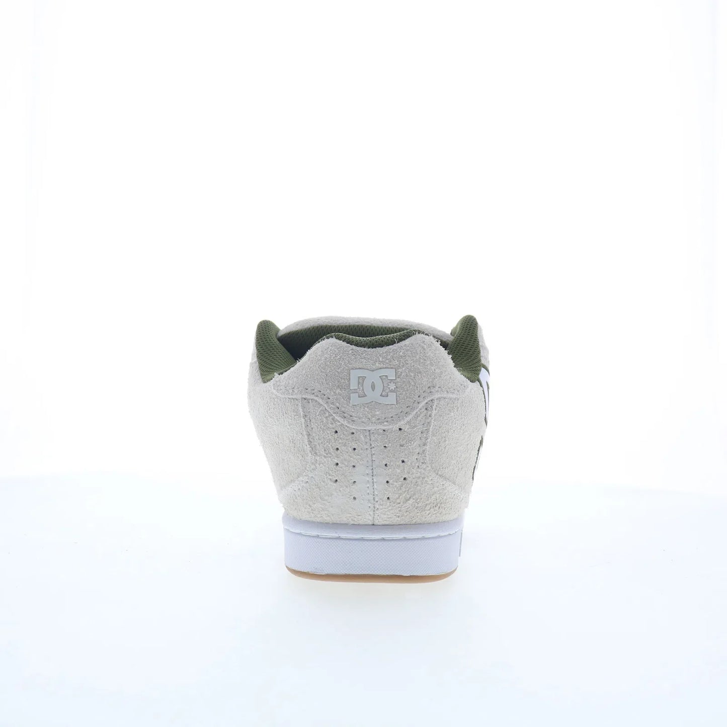 DC Net SE DC03260101-OWHGRN Mens White Suede Skate Inspired Sneakers Shoes
