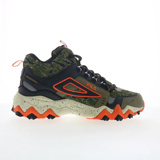 Fila Oakmont TR Mid 1JM01630-305 Mens Green Leather Athletic Hiking Shoes