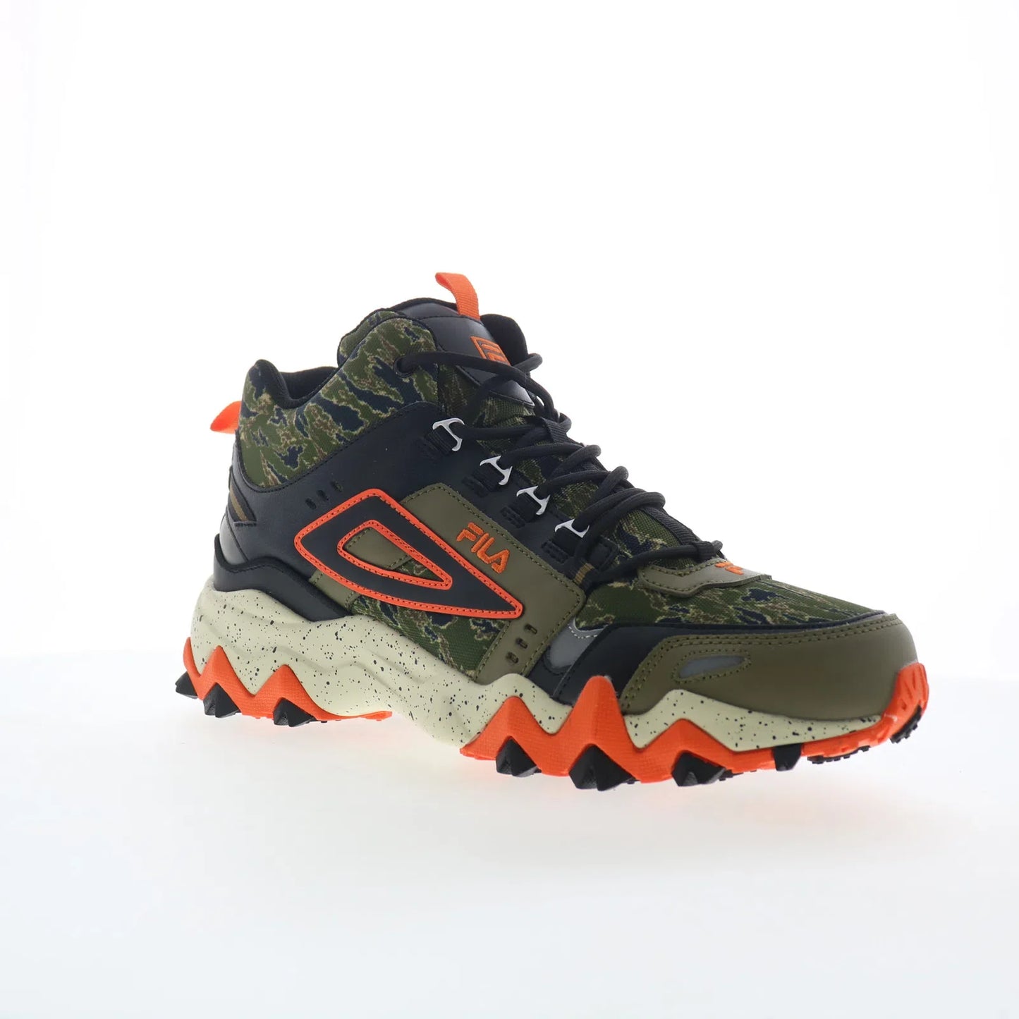 Fila Oakmont TR Mid 1JM01630-305 Mens Green Leather Athletic Hiking Shoes